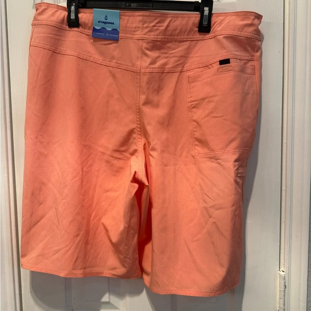 🩳♥️🔥 NWT O’Rageous Men’s Swim Trunks Size L Coral Orange Board Shorts Beach